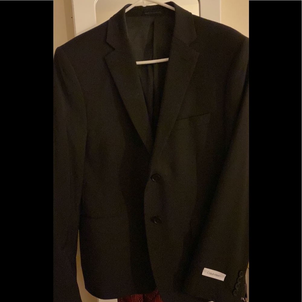 Calvin Klein Men Black Suit Blazer 42S.